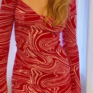 Zara limited edition red swirl dress ❤️❤️❤️